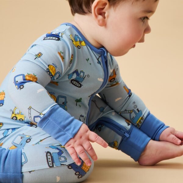 Mighty Machines Clever Zip Baby Pajamas